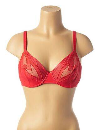 Soutien-gorge légère et transparente rouge IMPLICITE femme