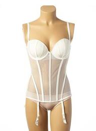 Body lingerie fermeture agrafe blanc IMPLICITE femme