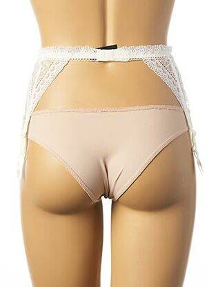 Guêpière/porte-jarretelle finition dentelle blanc IMPLICITE femme