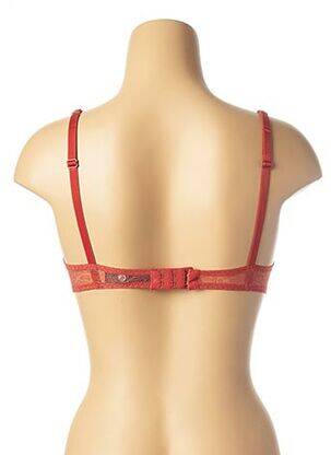 Soutien-gorge tissage dentelle haut soutien-gorge moulé orange IMPLICITE femme
