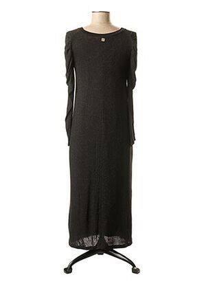 Robe longue manches longues manches longues noir BSB femme