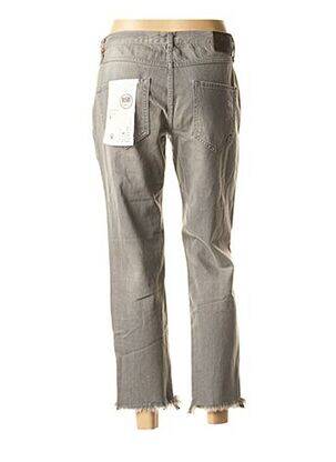 Pantalon slim taille basse taille basse gris BSB femme