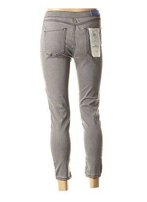 Jeans coupe slim slim taille haute gris BSB femme
