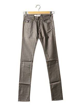 Pantalon slim tissage enduit taille normale gris APRIL 77 femme