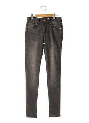 Jeans skinny effet usé délavé taille basse noir BSB femme