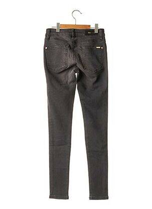 Jeans skinny effet usé délavé taille basse noir BSB femme