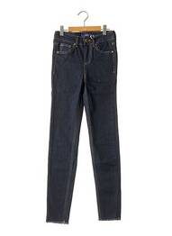 Jeans skinny tissage brut taille basse bleu BSB femme