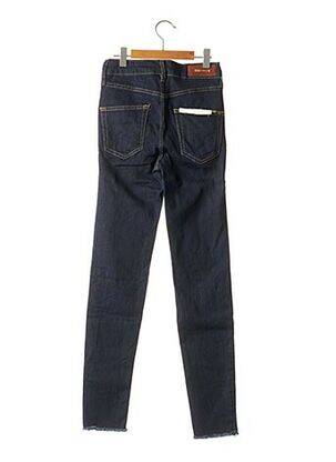 Jeans skinny tissage brut taille basse bleu BSB femme