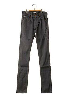 Jeans coupe slim broderie rivets taille normale gris APRIL 77 femme