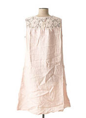 Robe mi-longue rose MADE IN ITALY pour femme seconde vue