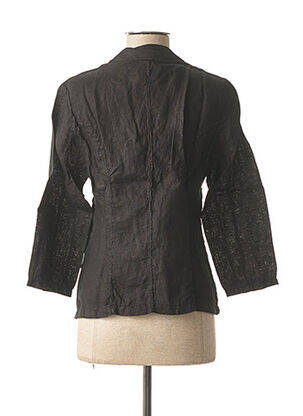 Blazer finition intérieure biaisée noir MADE IN ITALY femme