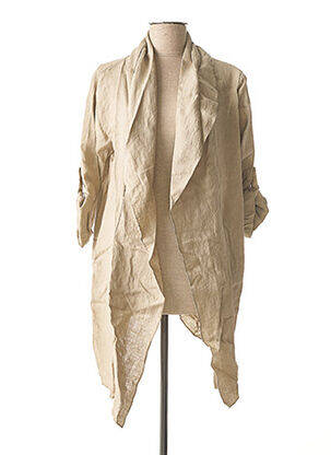 Veste casual beige MADE IN ITALY pour femme