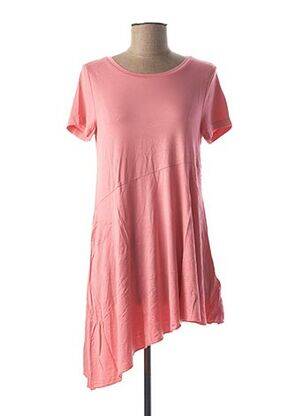 Tunique manches courtes tissage jersey rose BEST CONNECTIONS femme