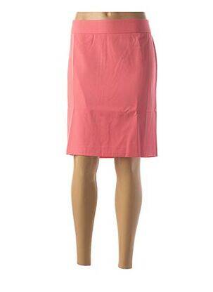 Jupe mi-longue coupe droite rose HEINE femme