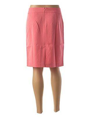 Jupe mi-longue coupe droite rose HEINE femme