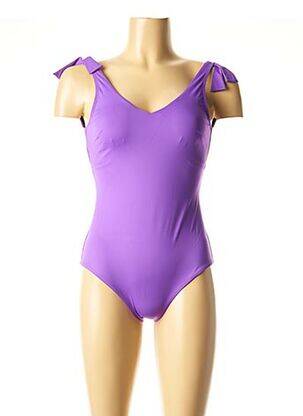 Maillot de bain 1 pièce bretelles élastiquées ajustables violet SIMONE PERELE femme