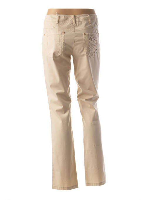 Pantalon slim beige NINATI pour femme