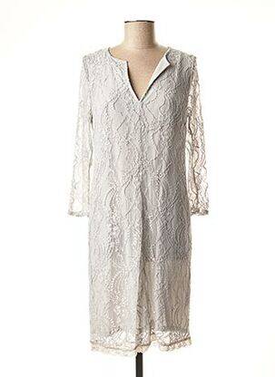 Robe mi-longue gris LAUREN VIDAL femme