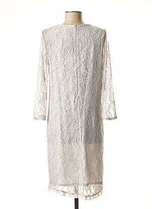 Robe mi-longue gris LAUREN VIDAL femme