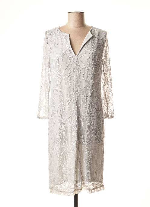 Robe mi-longue gris LAUREN VIDAL femme
