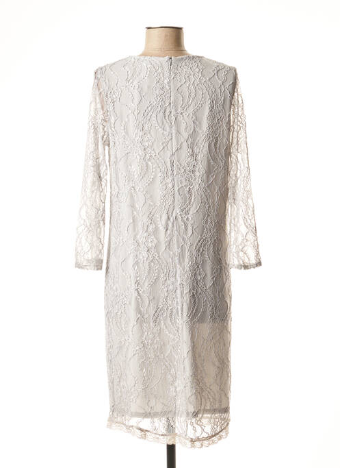 Robe mi-longue gris LAUREN VIDAL pour femme
