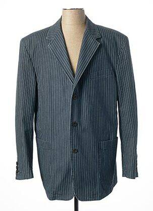 Blazer coupe cintrée bleu BRUNO SAINT HILAIRE homme