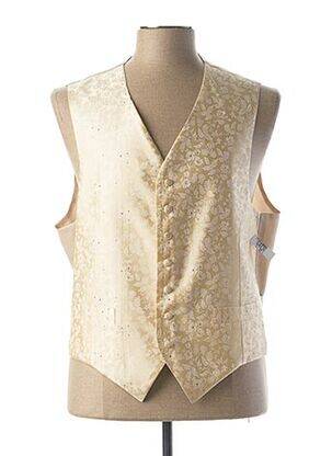 Gilet sans manche tissage satiné beige COULEURS DU SUD homme