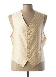 Gilet sans manche tissage satiné beige COULEURS DU SUD homme