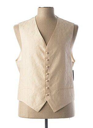 Gilet sans manche tissage satiné beige COULEURS DU SUD homme