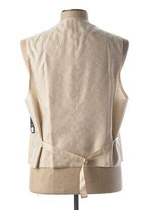 Gilet sans manche tissage satiné beige COULEURS DU SUD homme