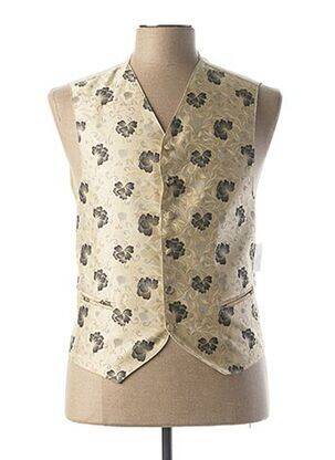 Gilet sans manche empiècements beige GUY LAURENT homme