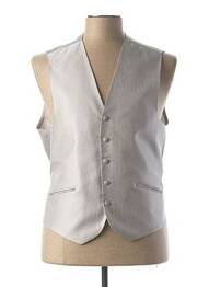 Gilet sans manche effet matière satinée gris GUY LAURENT homme