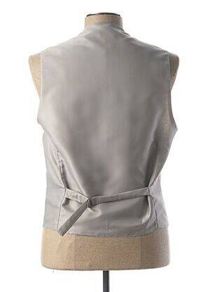 Gilet sans manche effet matière satinée gris GUY LAURENT homme