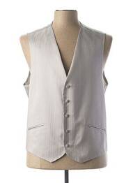 Gilet sans manche tissage satiné gris GUY LAURENT homme
