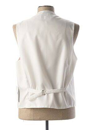 Gilet sans manche bi-matiére blanc GUY LAURENT homme