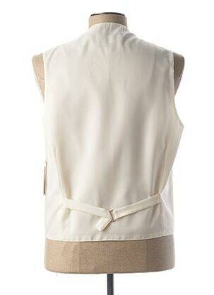 Gilet sans manche bi-matiére beige GUY LAURENT homme