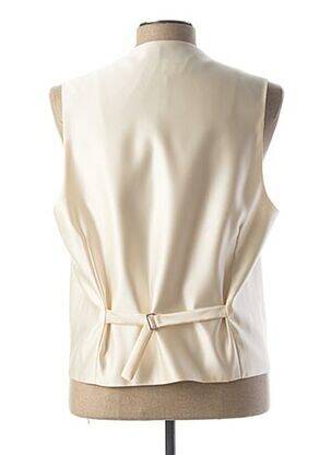 Gilet sans manche tissage satiné beige GUY LAURENT homme