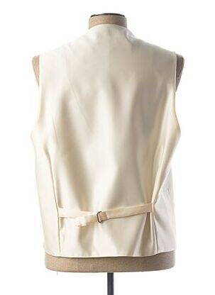 Gilet sans manche effet matière satinée beige JEAN DE SEY homme
