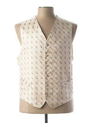 Gilet sans manche tissage satiné gris JEAN DE SEY homme