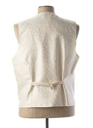 Gilet sans manche bi-matiére beige MASTERHAND homme