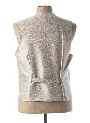Gilet sans manche bi-matiére beige MASTERHAND homme