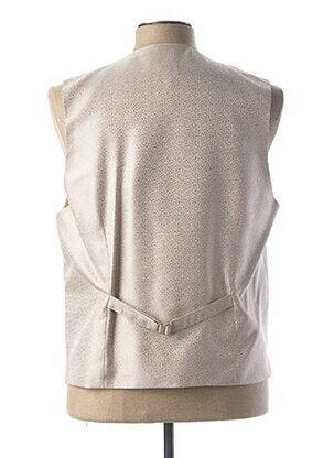 Gilet sans manche bi-matiére beige MASTERHAND homme