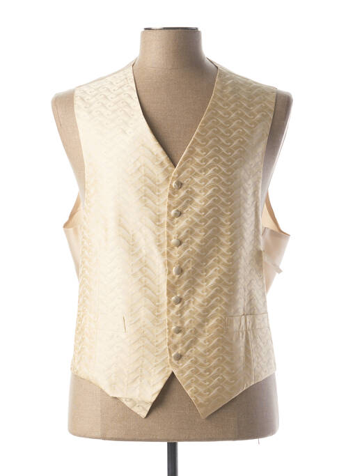 Gilet sans manche tissage satiné beige COULEURS DU SUD homme
