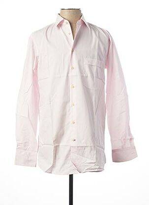 Chemise manches longues poches poitrine rose JEAN CHATEL homme
