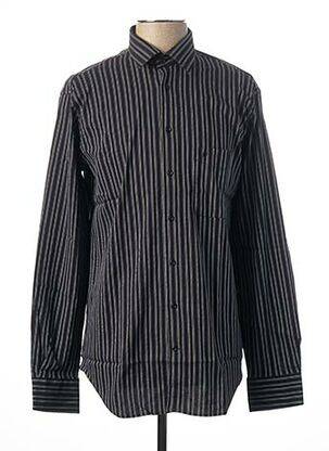 Chemise manches longues manches longues noir JEAN CHATEL homme