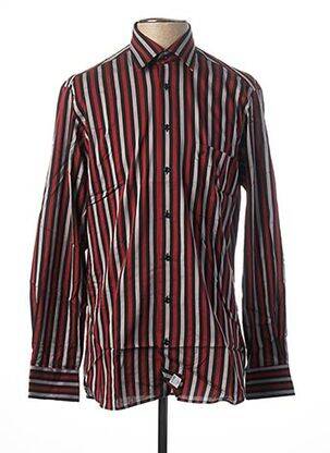 Chemise manches longues manches longues rouge JEAN CHATEL homme