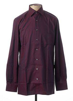 Chemise manches longues manches longues rouge OLYMP homme
