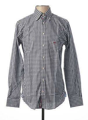 Chemise manches longues poches poitrine bleu FYNCH-HATTON homme