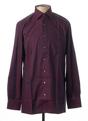Chemise manches longues rouge OLYMP pour homme