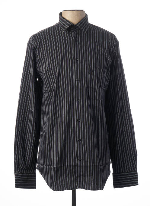 Chemise manches longues poches poitrine noir JEAN CHATEL homme